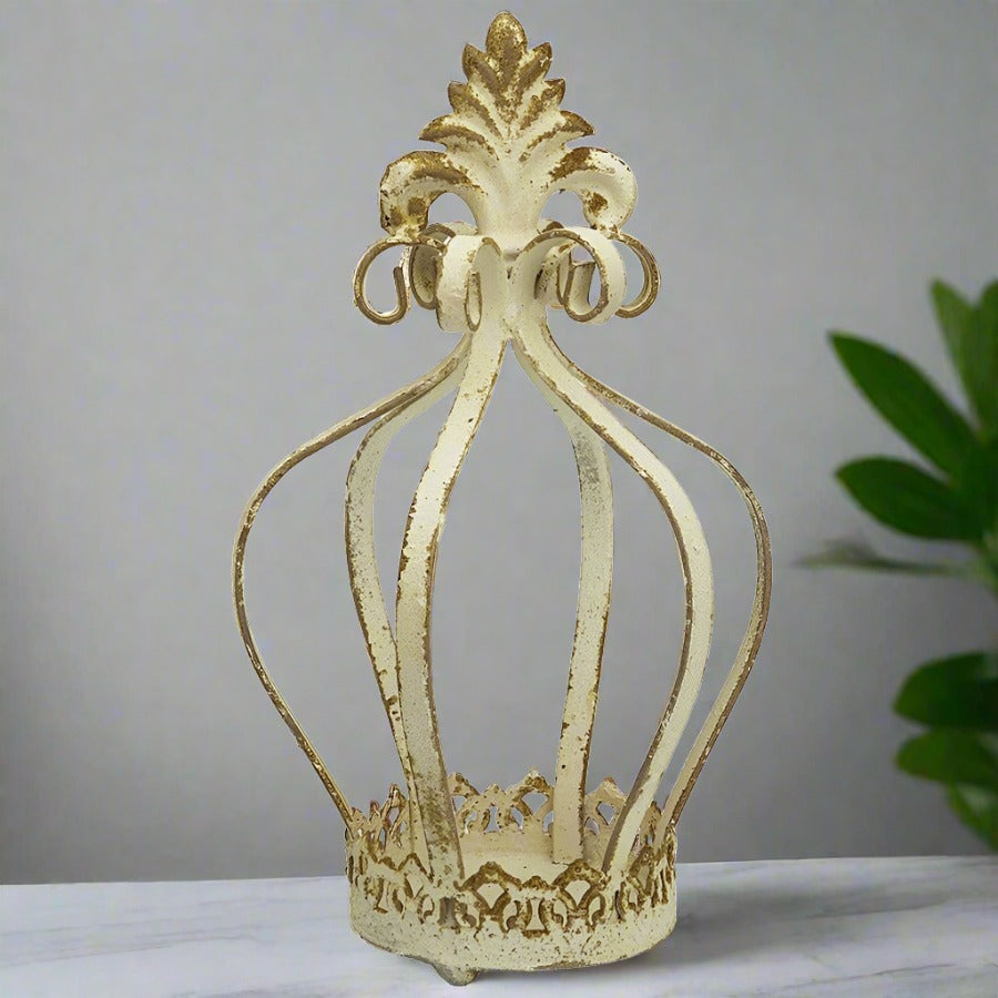 Hillary Metal Crown Candle Holders, Set of 4