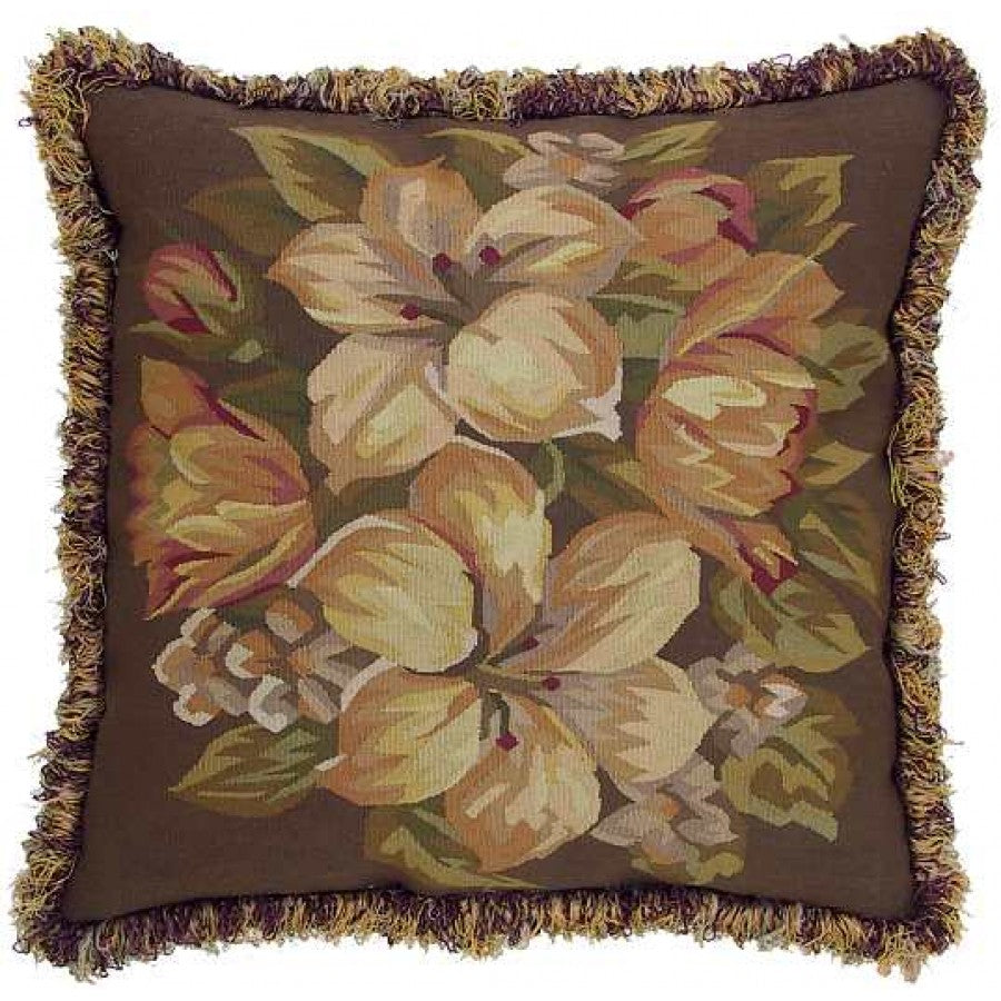 Floral Aubusson Pillow - Adley & Company Inc. 