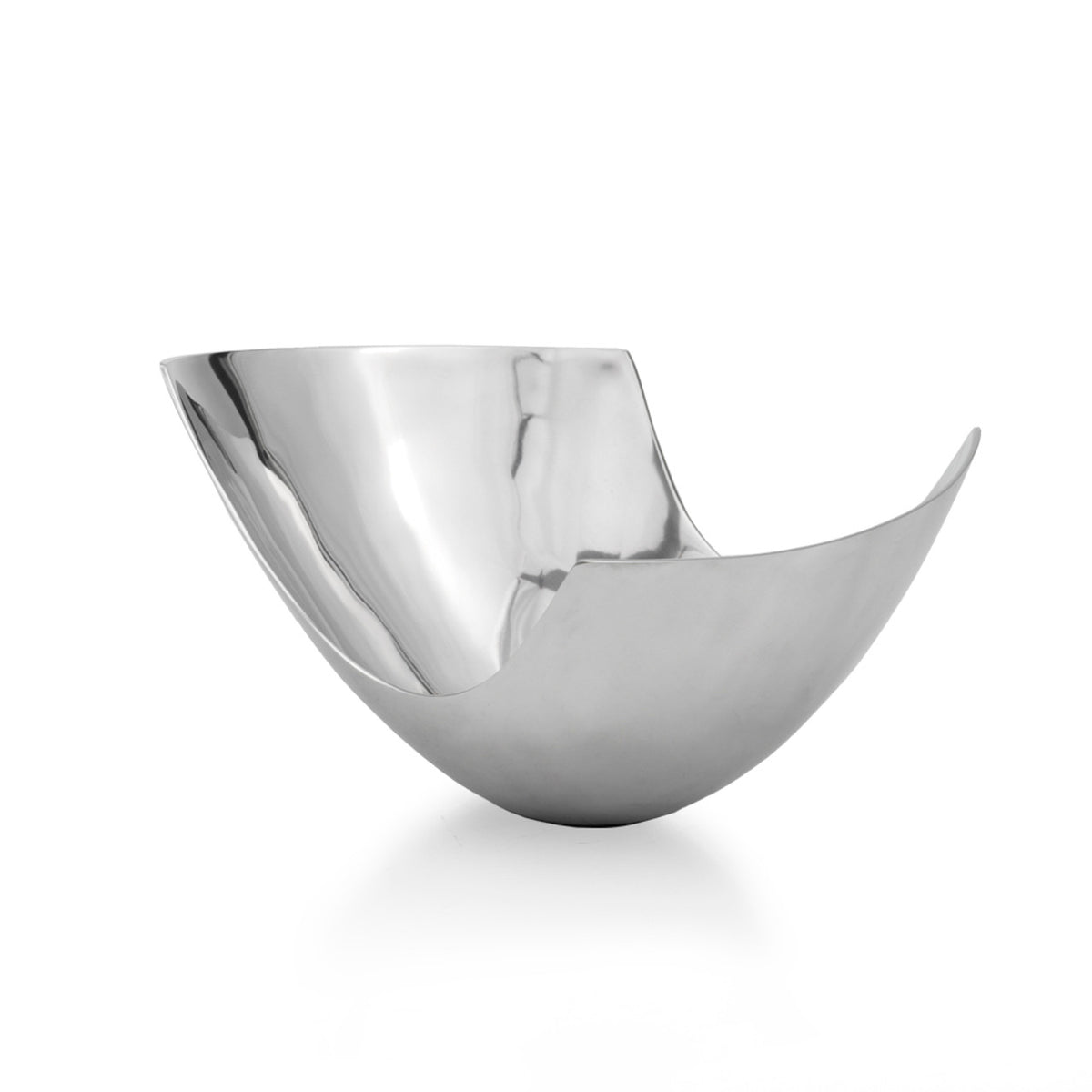 Pala Large Abstract Silver Bowl