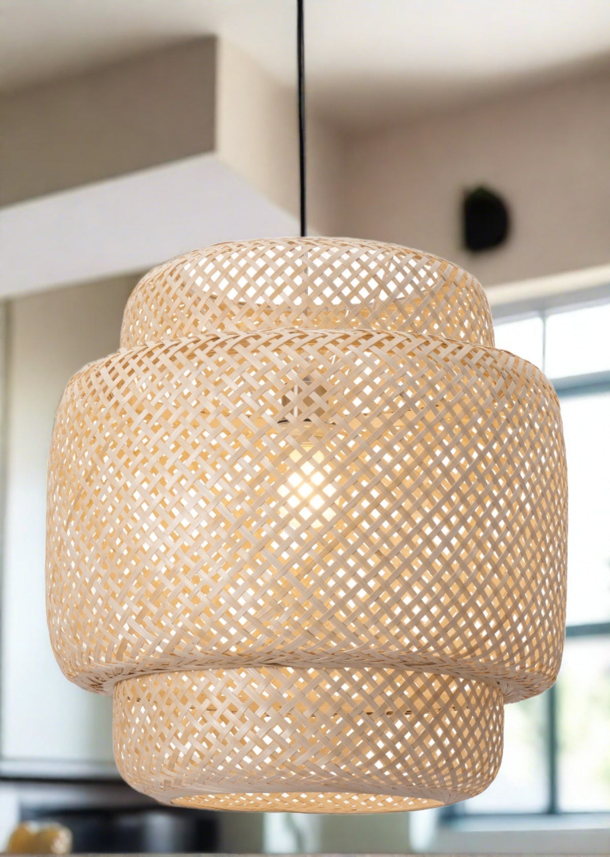Natural Rattan Weave Ceiling Pendant Light