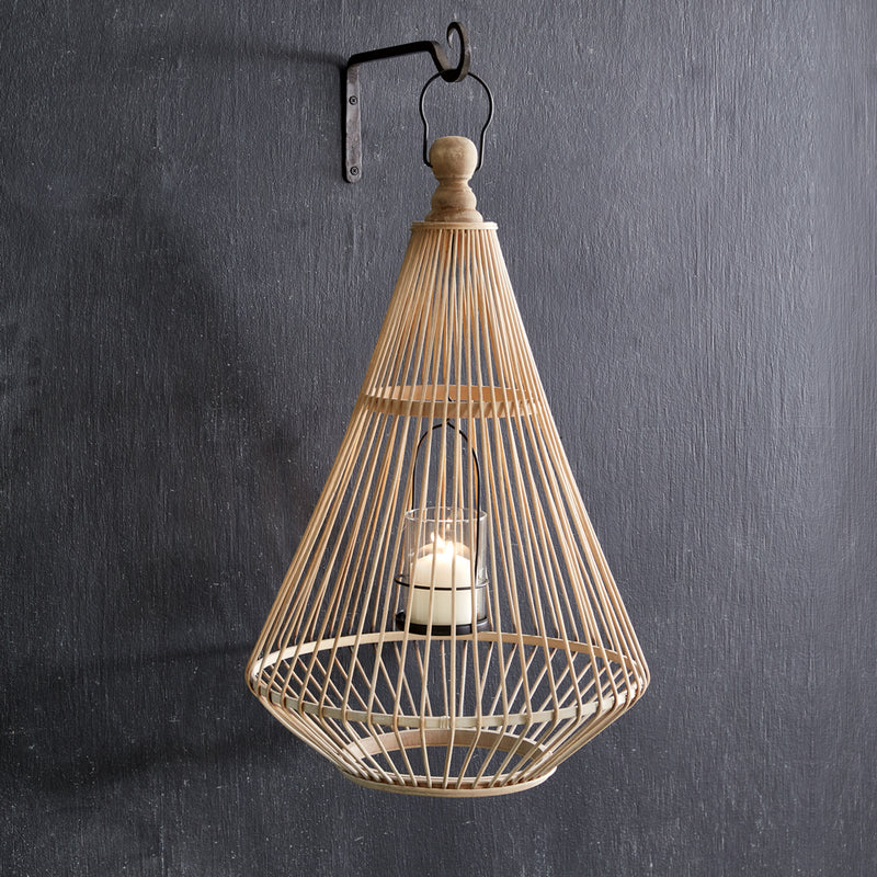 Leilani Bamboo Candle Hanging Lantern