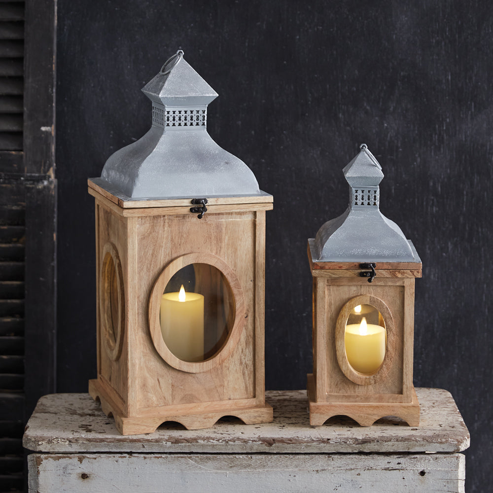 Set of Two Oxeye Lanterns - Adley & Company Inc. 
