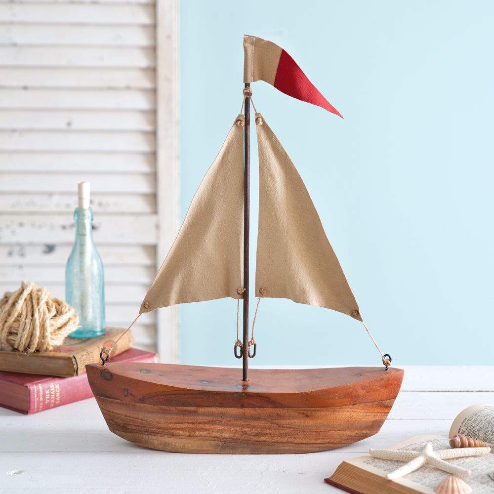 Handcrafted Sailboat Sculpture – Adley & Company