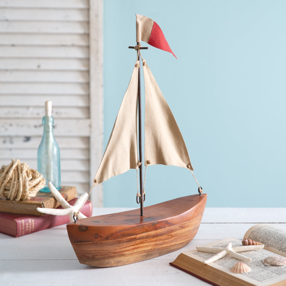 Handcrafted Sailboat Sculpture – Adley & Company