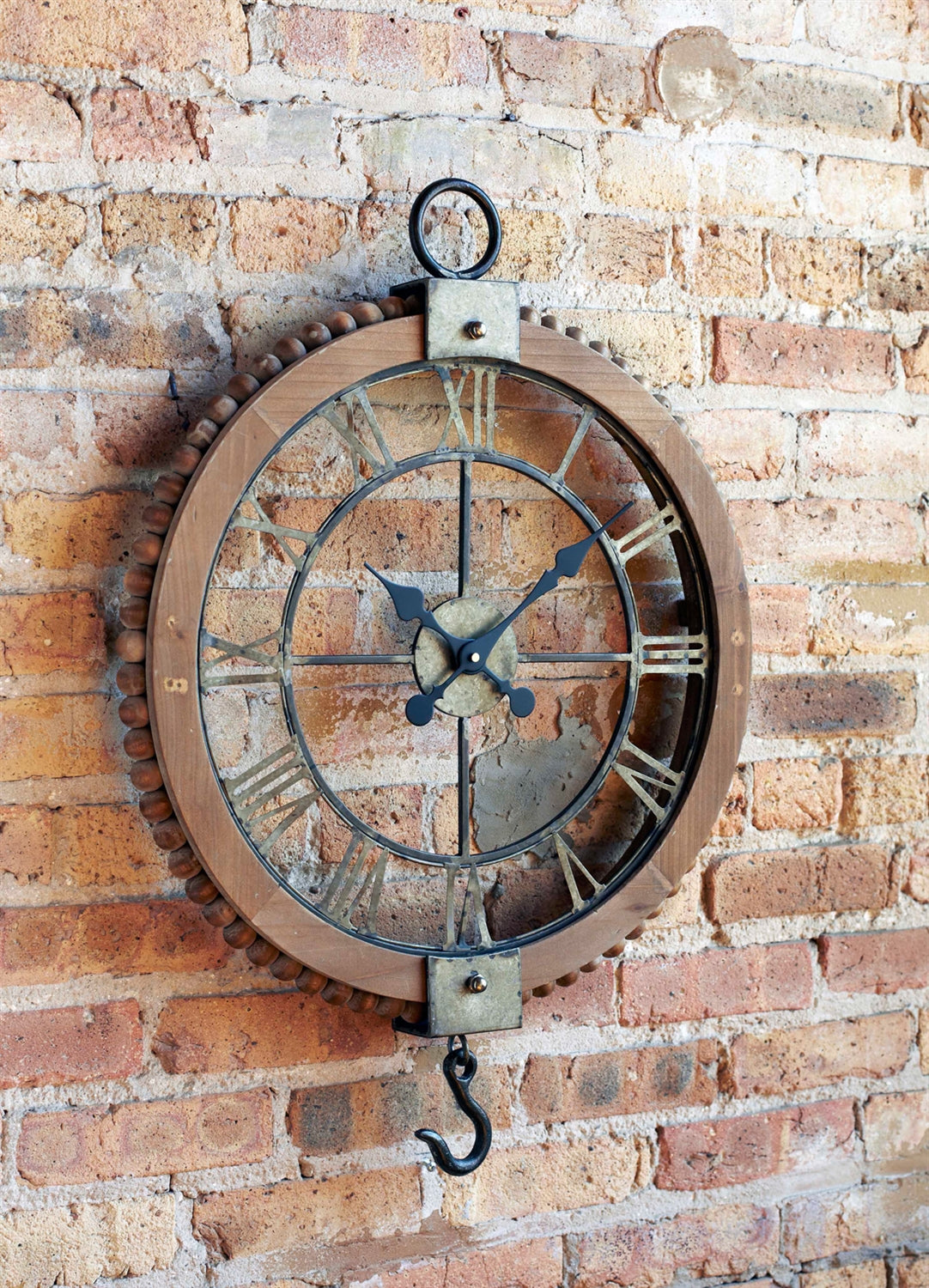 Open Wall Clock with Hook