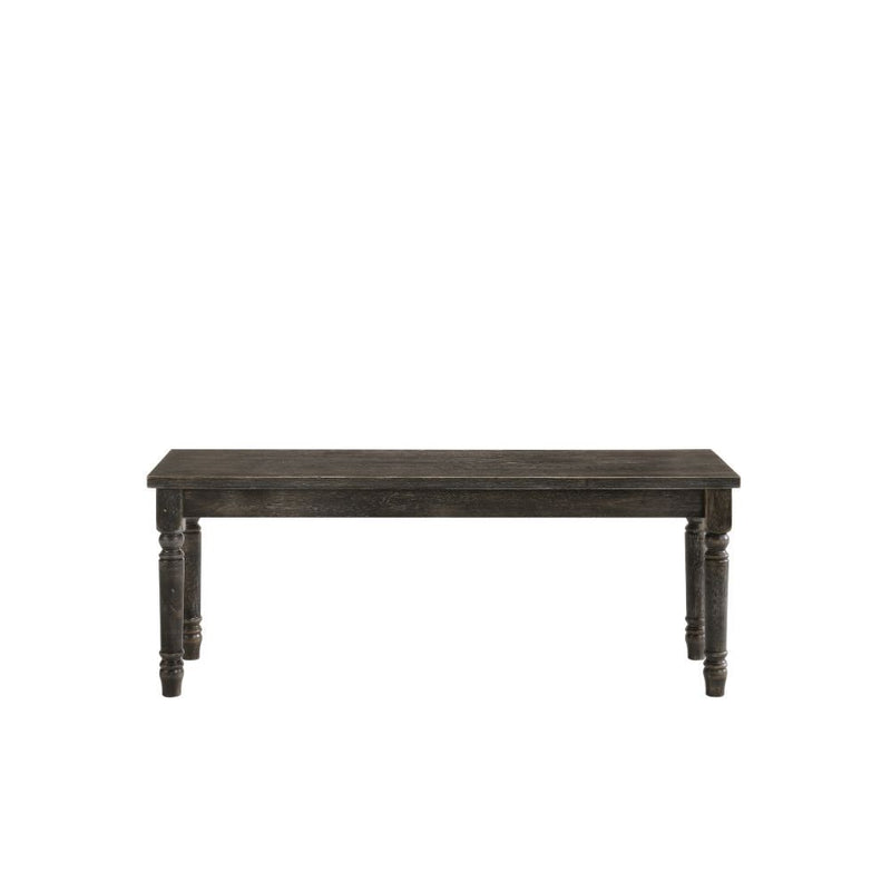 Weathered Gray Wood Bench