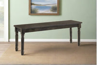 Weathered Gray Wood Bench