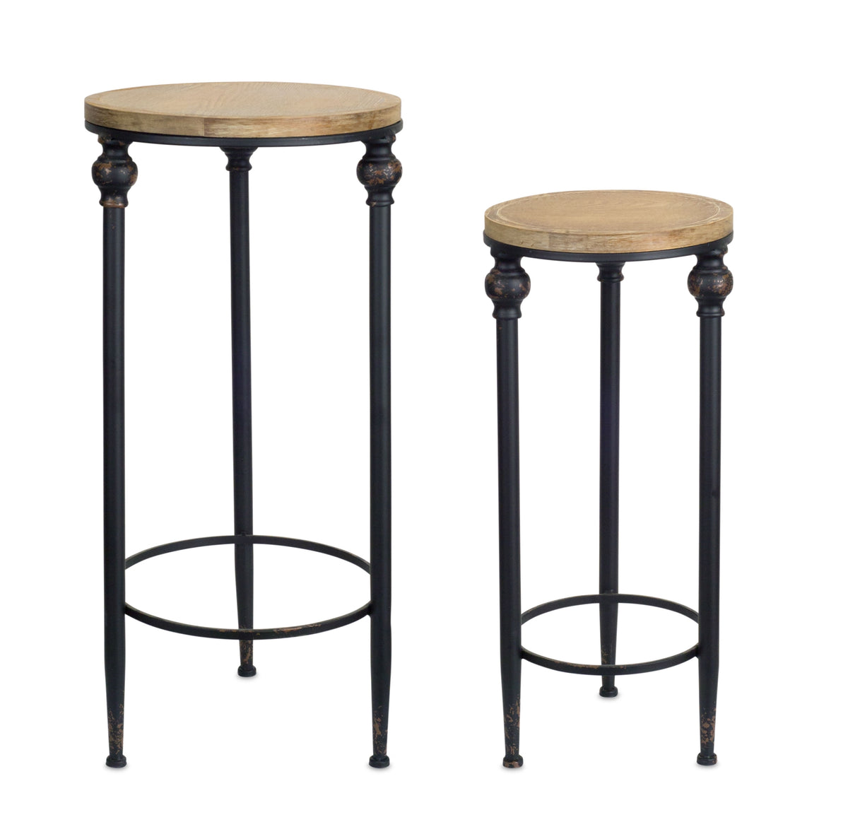 Set of 2 Plant Stands, Side Tables