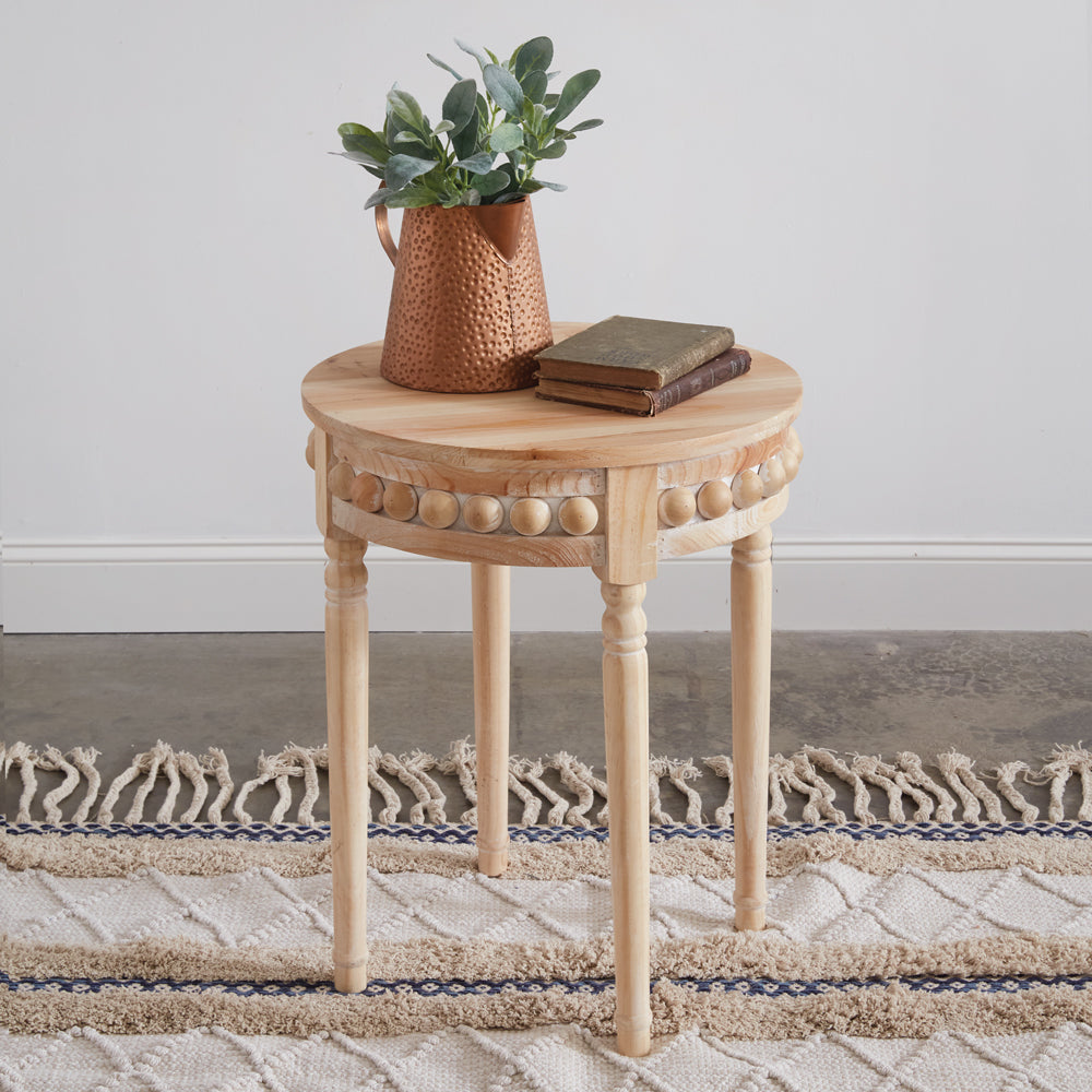 Calder Beaded Round Side Table