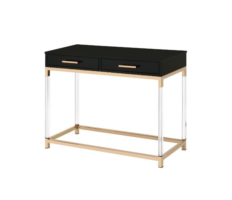 Adiel Black and Gold Console Table