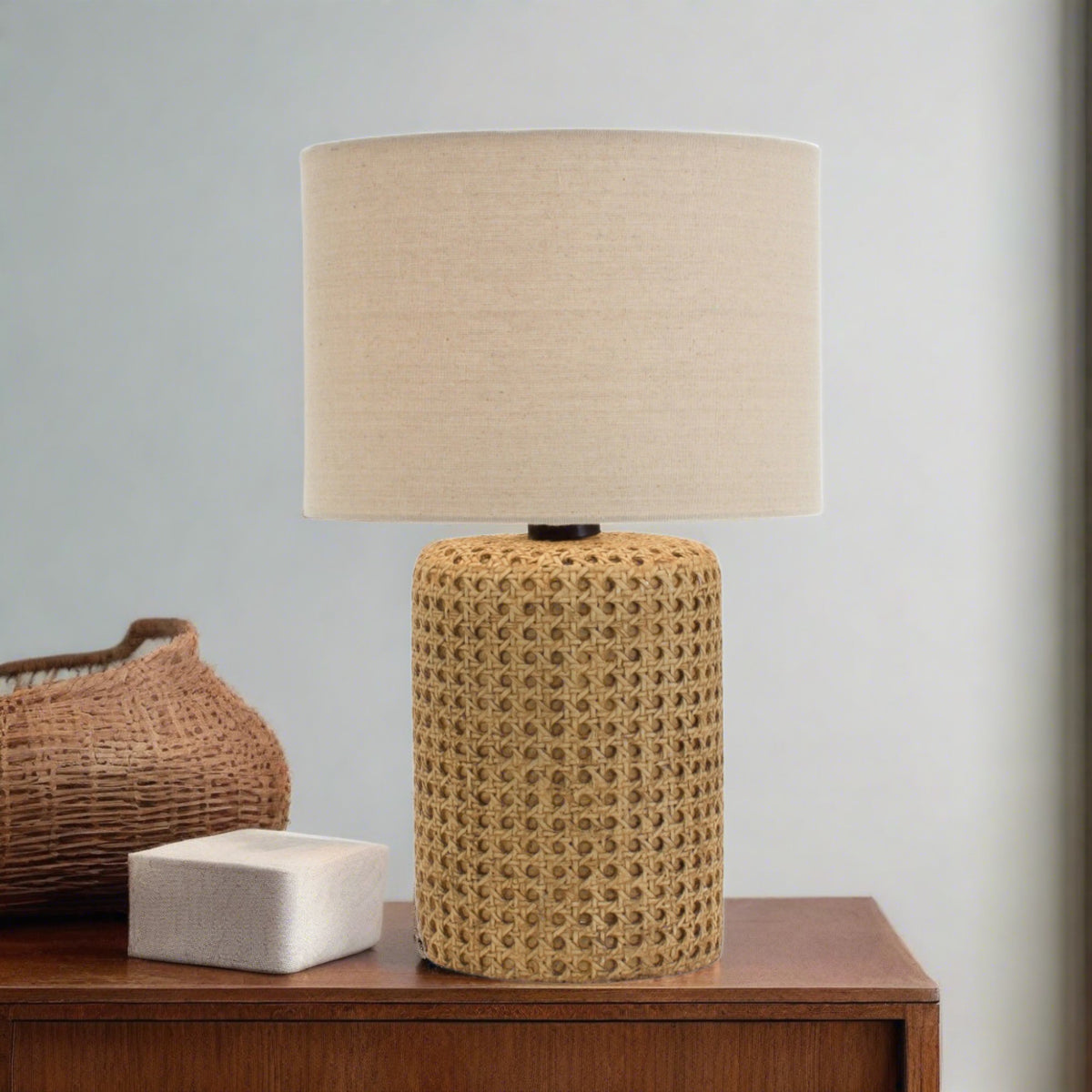 Rattan Style Table Lamp