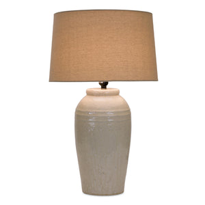 Ivory White Terracotta Classic Table Lamp