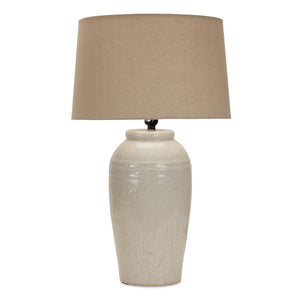Ivory White Terracotta Classic Table Lamp