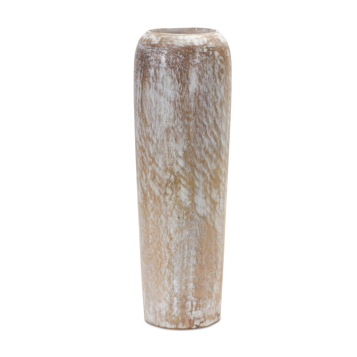 Bayside Wood Floor Vase, 18.25" Tall
