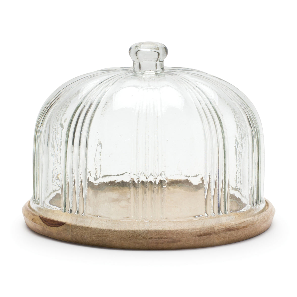 Glass and Wood Domed Cloche Display