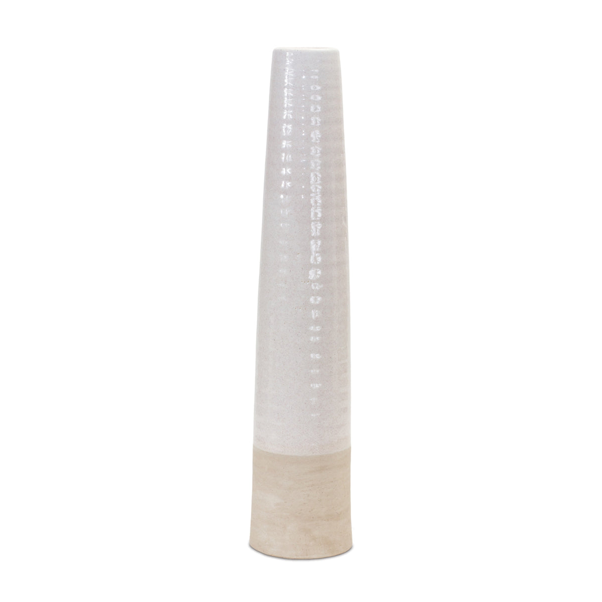 Tall Stoneware Vase, 24" Tall