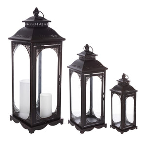 Montecito Classic Candle Lanterns, Set of 3