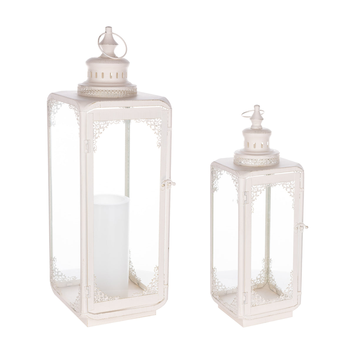 Victorian Inspired Classic Candle Lanterns, Set of 2
