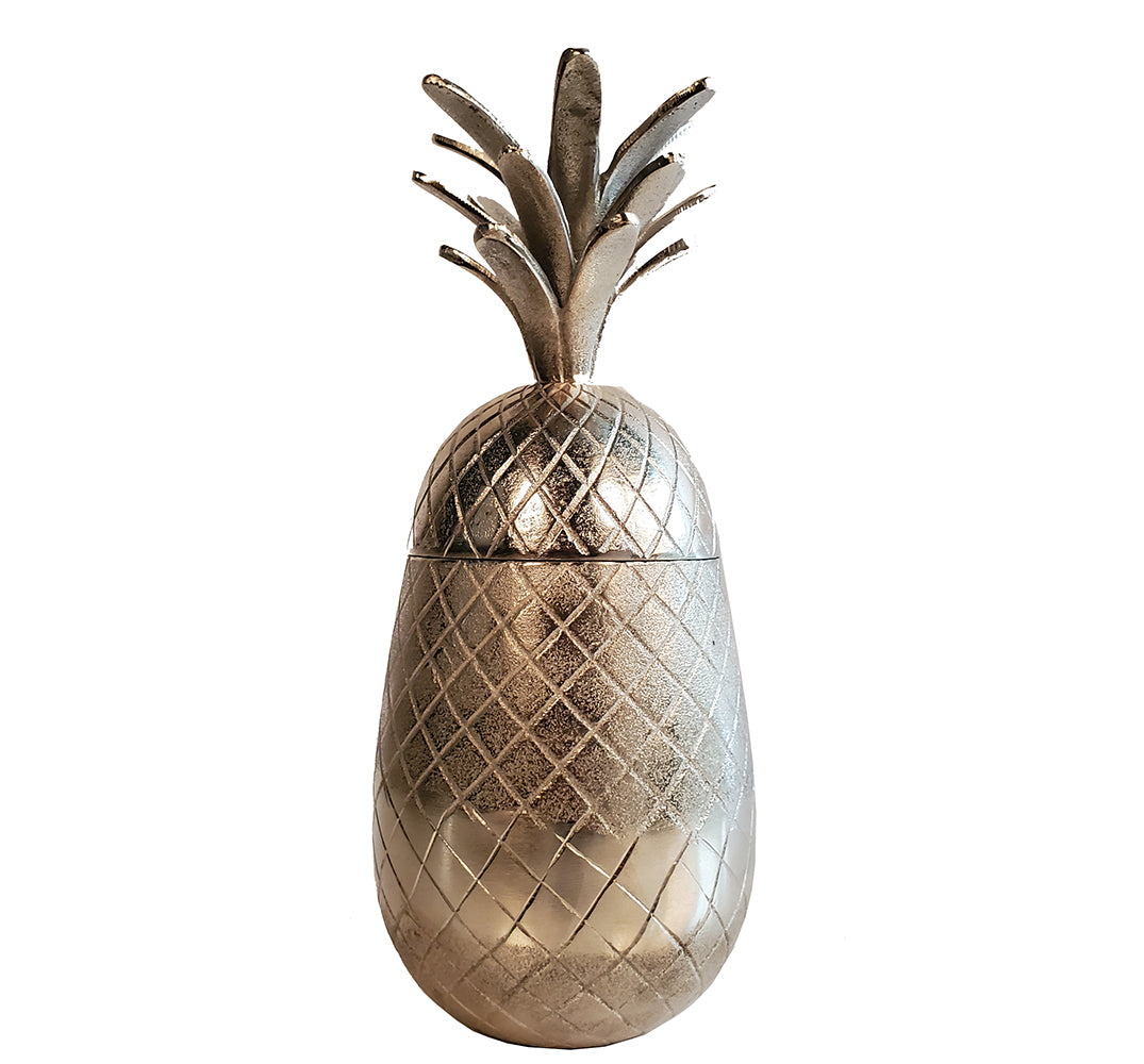 Aluminum Decorative Pineapple with Storage - Adley & Company Inc. 