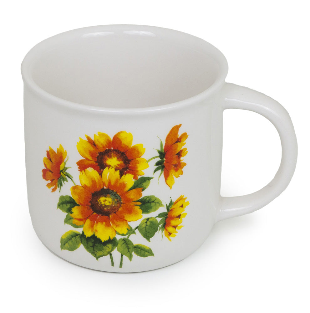Colorful Sunflower Mugs, Set of 8 - Adley & Company Inc. 
