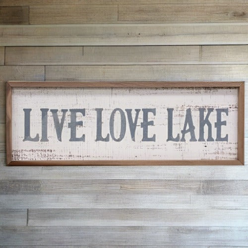 Live Love Lake Wooden Sign - Adley & Company Inc. 