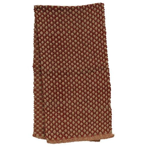 Red and Tan Cotton Weave Table Runner