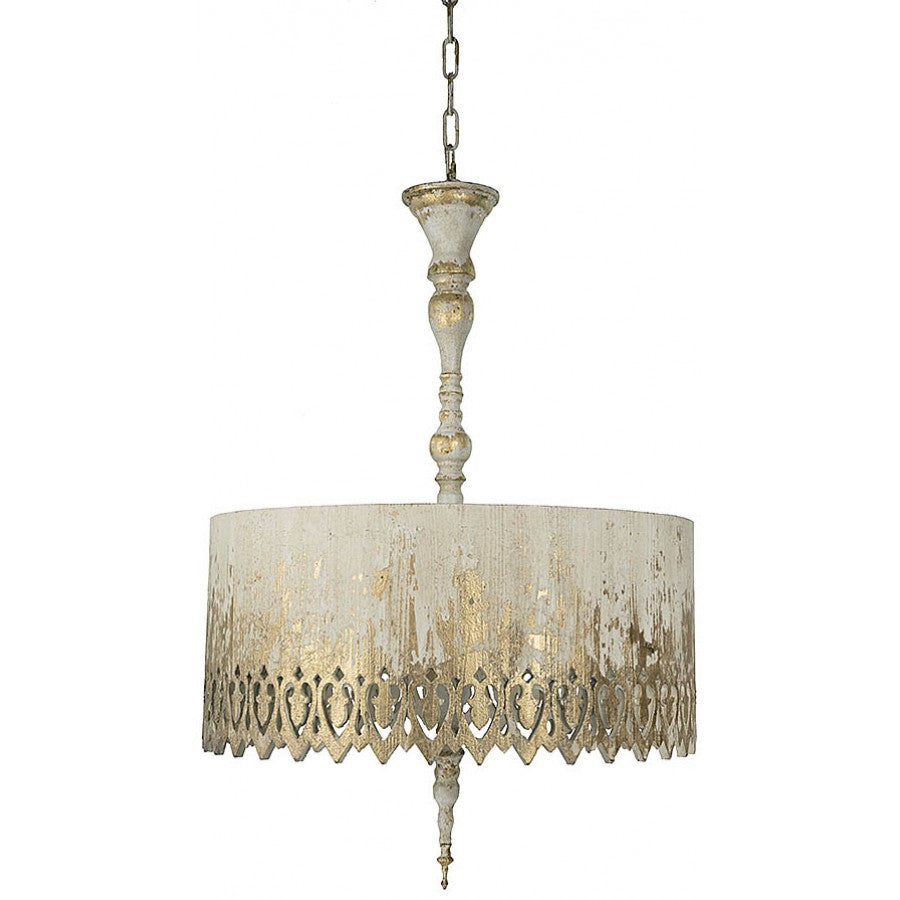 Cathedral Cream & Gold Pendant Light
