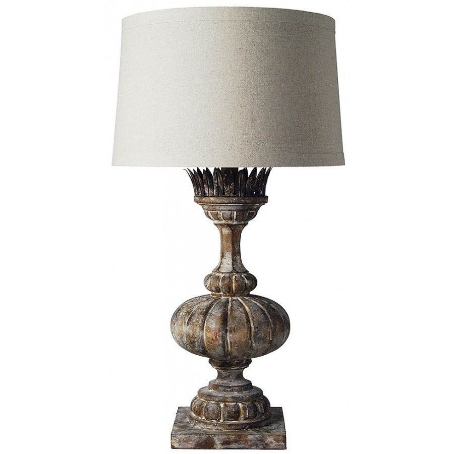 Williamson Antique Baroque Style Hand Carved Table Lamp - Adley & Company Inc. 