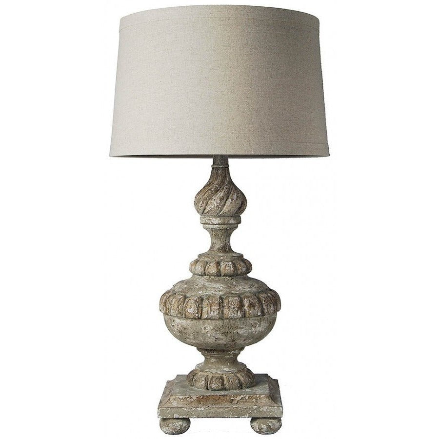 Baroque Style Hand Carved Table Lamp - Adley & Company Inc. 