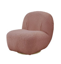 Cozy Coral Pink Cove Accent Swivel Chair