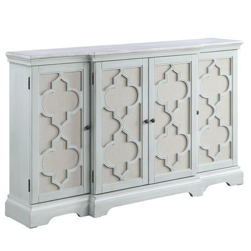 Soothing Teal Cabinet Console - Adley & Company Inc. 