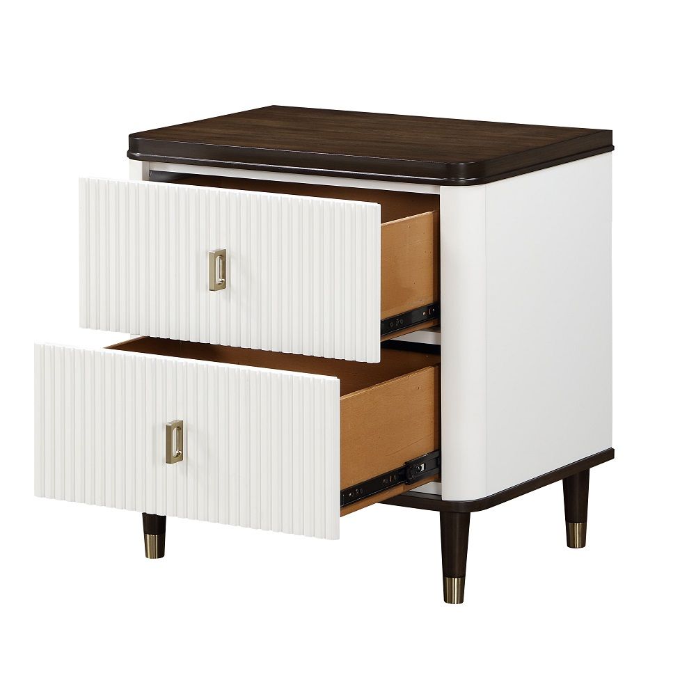 Carena Nightstand Side Table with USB Connection