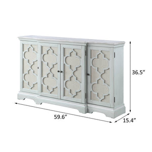 Soothing Teal Cabinet Console - Adley & Company Inc. 