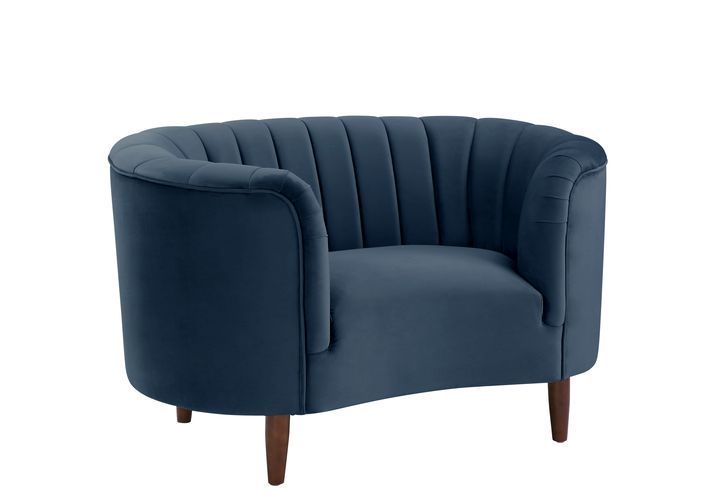 Reefside Blue Velvet Accent Chair - Adley & Company Inc. 