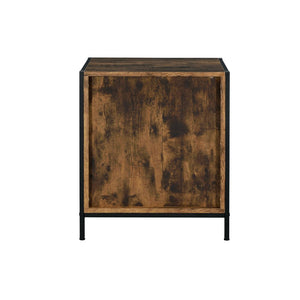 Alongshore Nightstand, Wood and Metal Accent Table