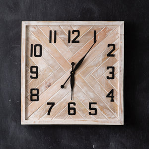Herringbone Wall Clock