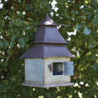 Galvanized Metal Pagoda Birdhouse