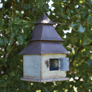 Galvanized Metal Pagoda Birdhouse