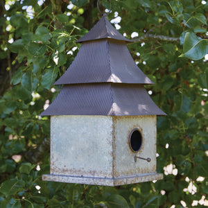 Galvanized Metal Pagoda Birdhouse