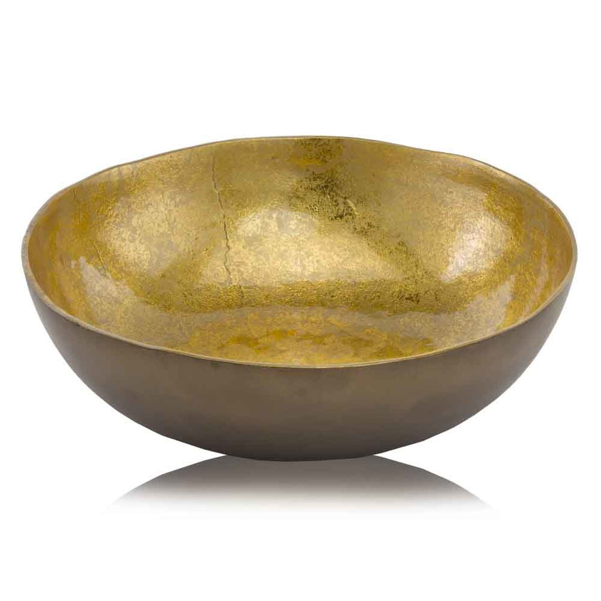 Black & Gold Metal Decorative Bowl