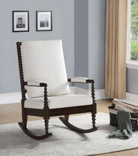 Coastal Style Upholstered Rocking Chair,chair,Adley & Company Inc.