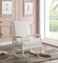 Coastal Style Upholstered Rocking Chair,chair,Adley & Company Inc.