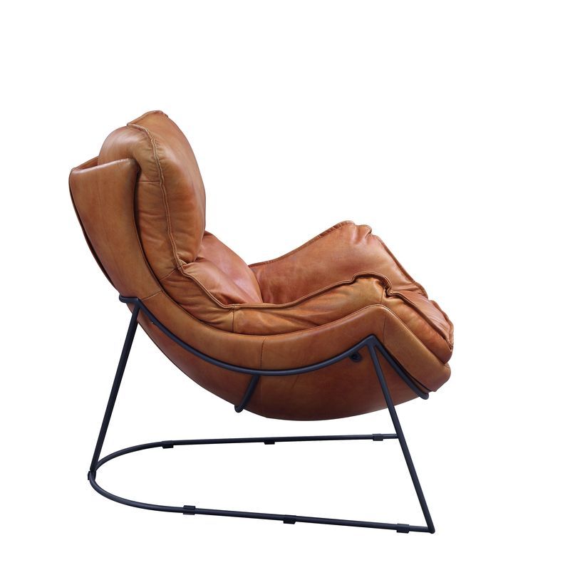 Top Grain Leather Wingback Chair