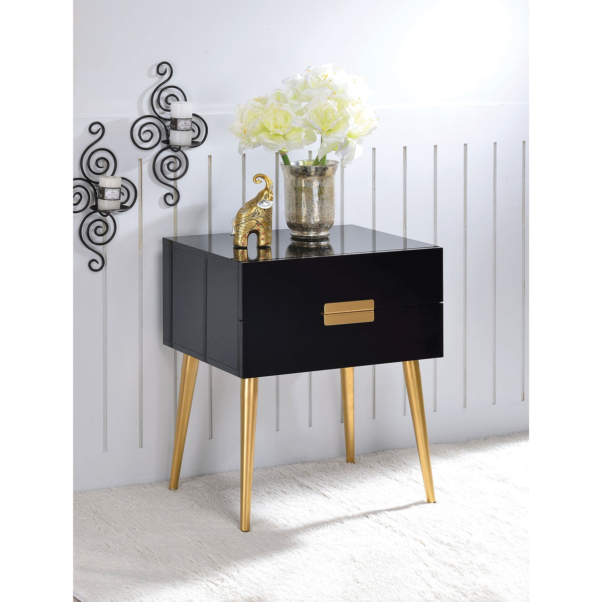 Mid Century Side Tables in High Gloss,night stand,Adley & Company Inc.