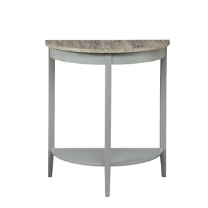 Ocean Gray Demilune Console Table