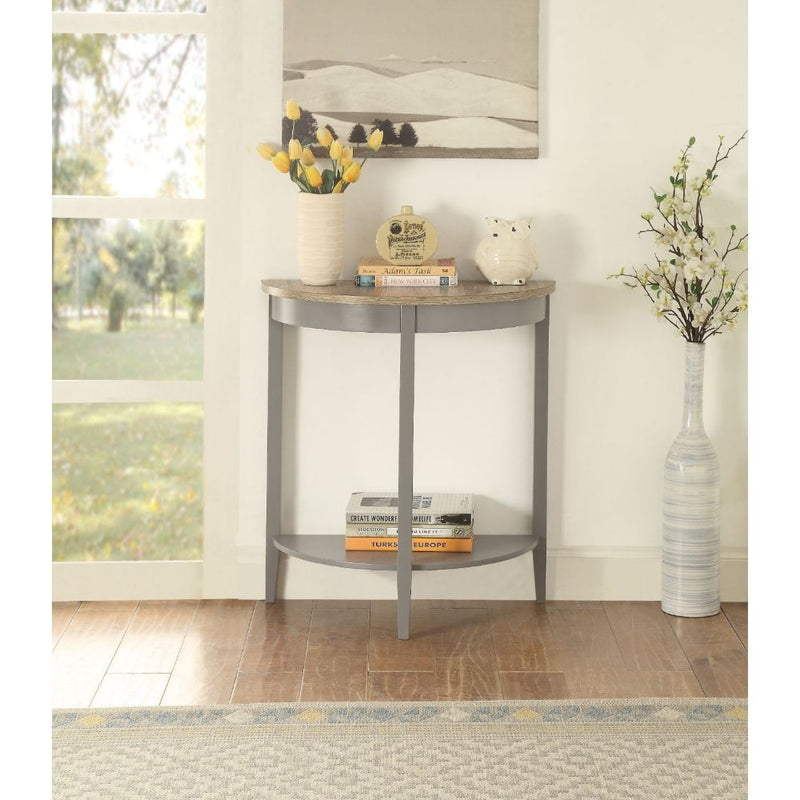 Ocean Gray Demilune Console Table