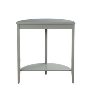 Soft Gray Demilune Sofa or Hall Console Table