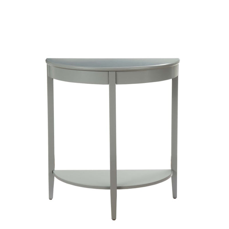 Soft Gray Demilune Sofa or Hall Console Table