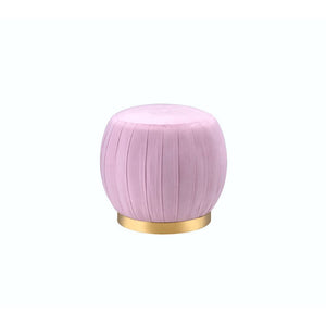 Zinnia Velvet and Gold Ottoman