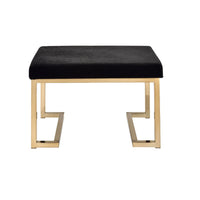 Cambridge Black and Champagne Gold Ottoman